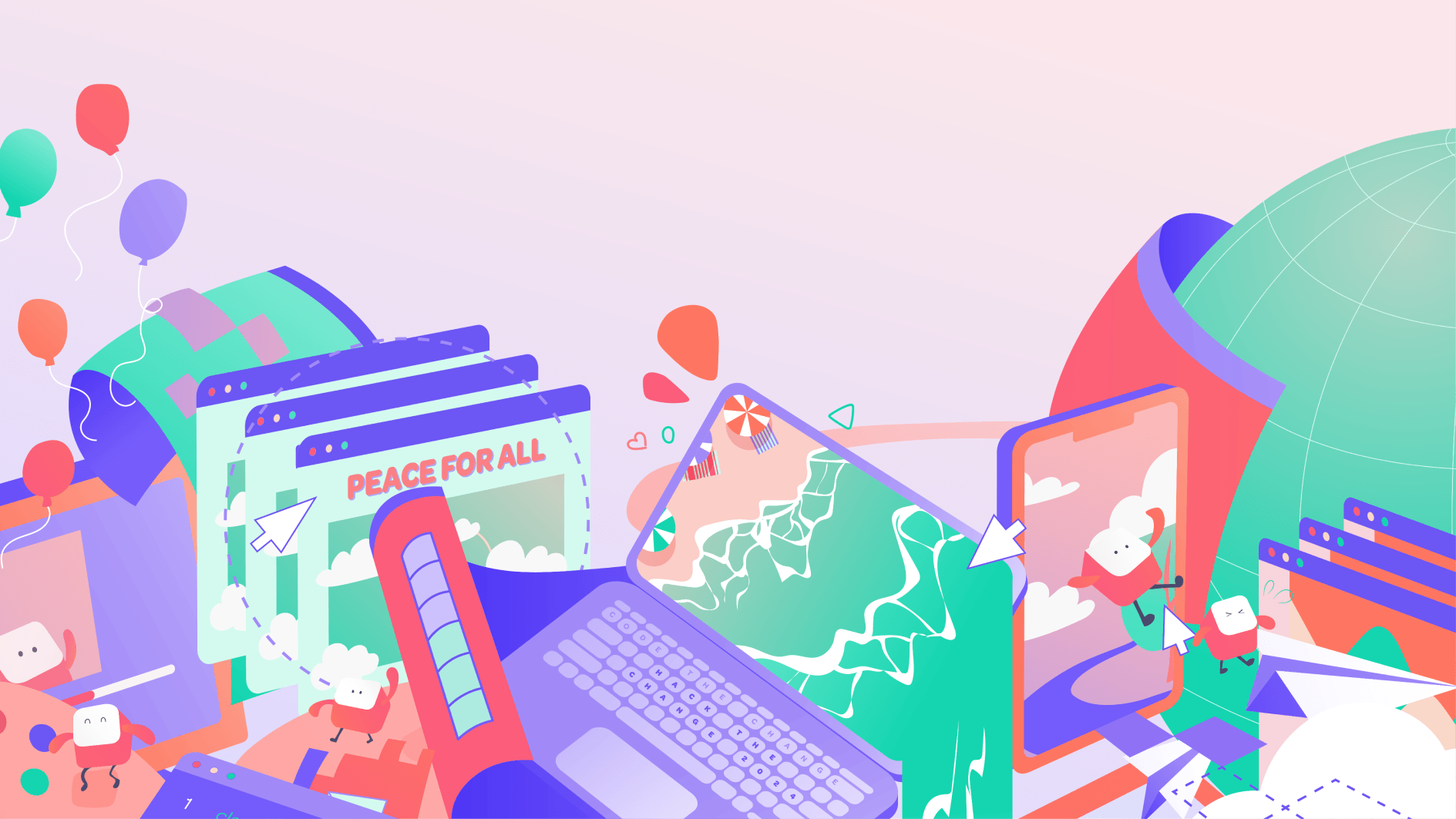 Landing page background